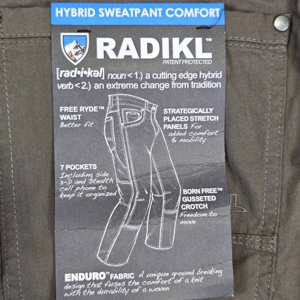 Kuhl Radikl Cargo Pant Men 32x30 Lightweight Performance Technical Klassik Green - Picture 9 of 16